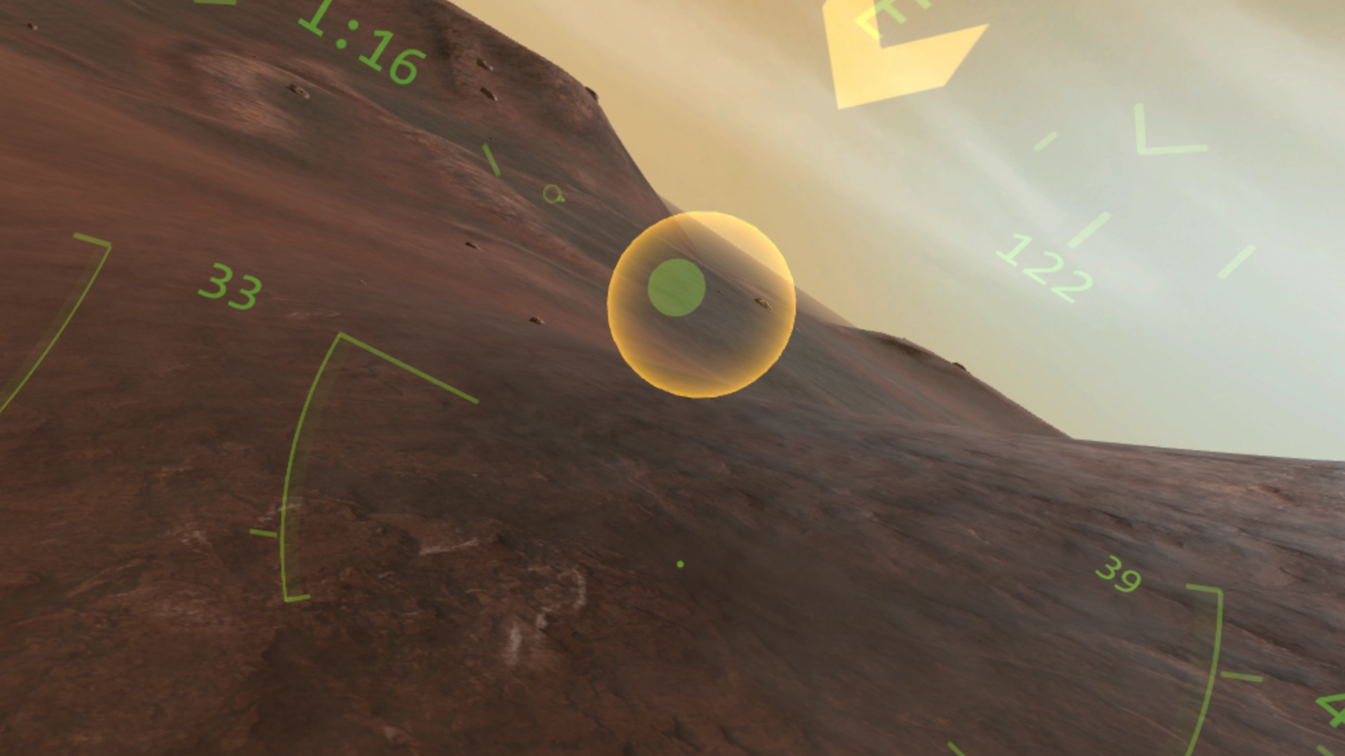 A Mars Flight VR race course